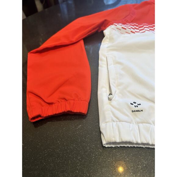 Kids' Lacoste Tennis x Daniil Medvedev Track Suit Jacket Red White Blue Size 14 - Picture 2 of 12